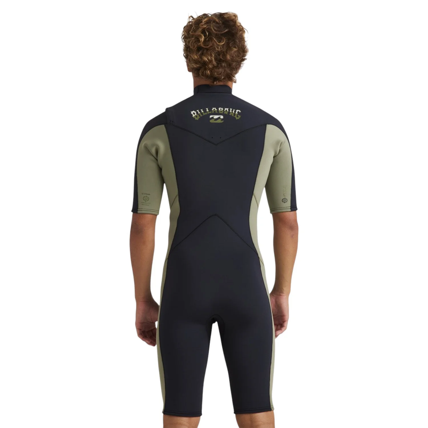 Billabong | Shorty à Manches Courtes Homme Absolute Natural Front Zip - 2/2mm - Image 2