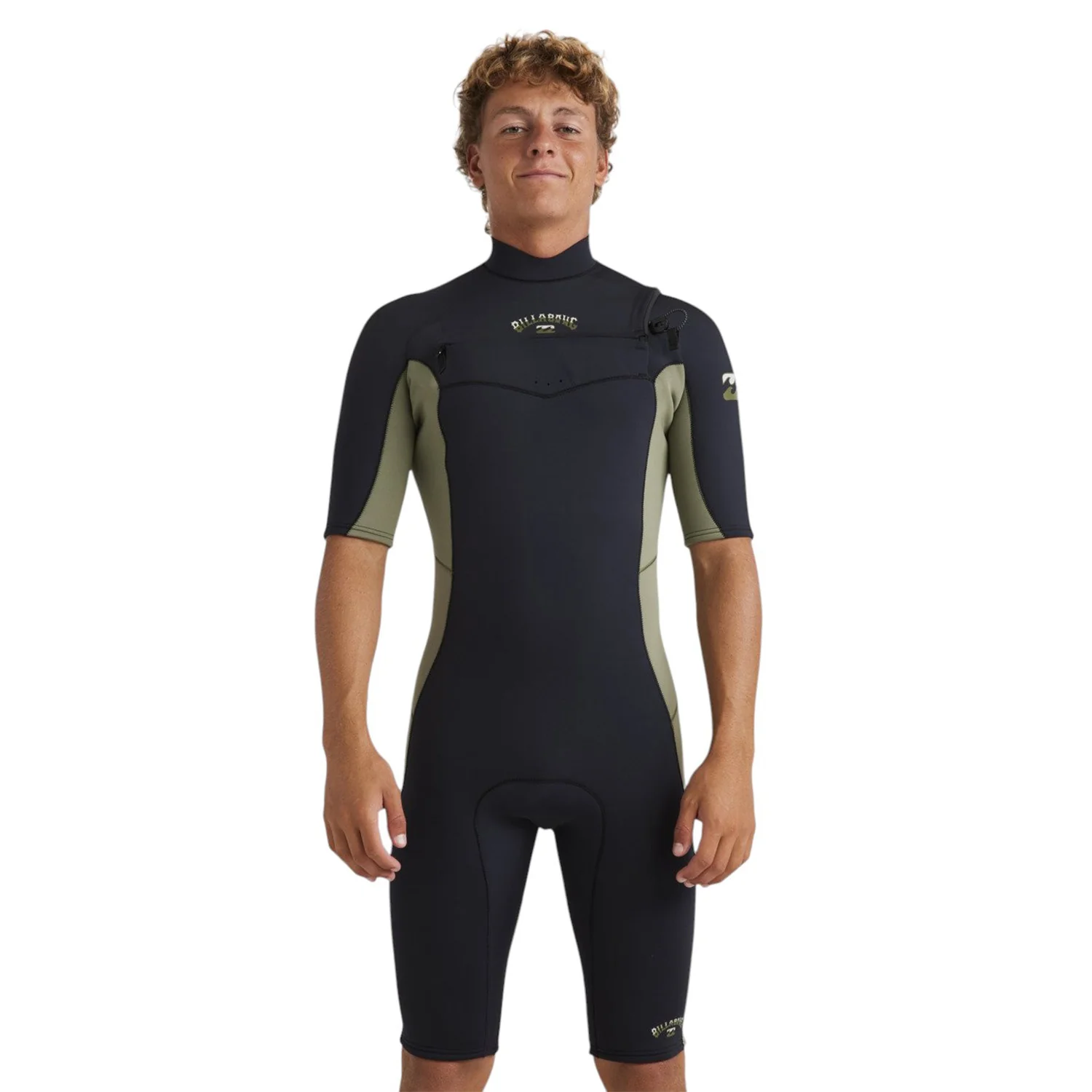 Billabong | Shorty à Manches Courtes Homme Absolute Natural Front Zip - 2/2mm - Image 3