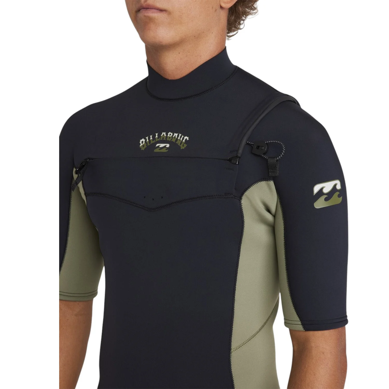 Billabong | Shorty à Manches Courtes Homme Absolute Natural Front Zip - 2/2mm - Image 5