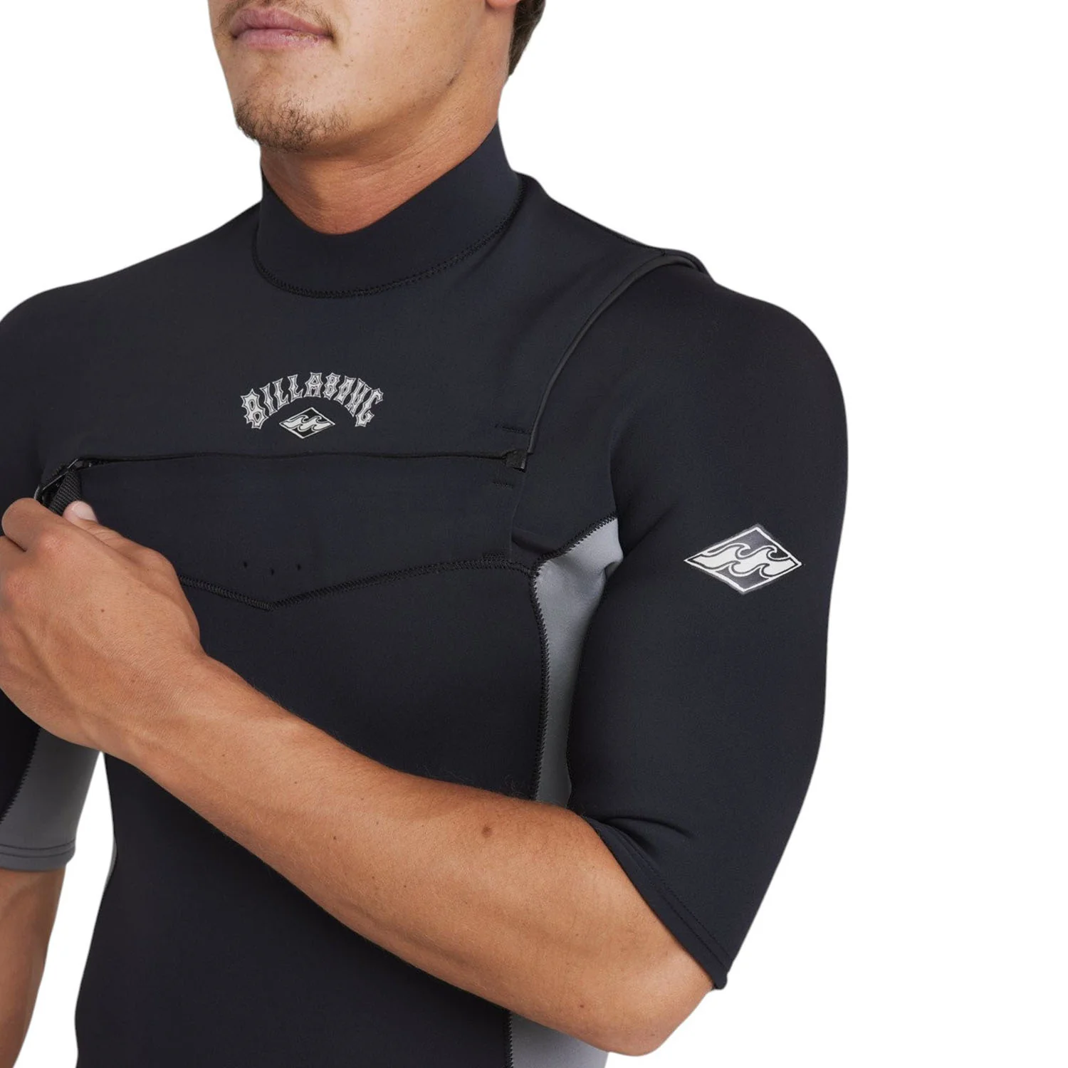 Billabong | Shorty à Manches Courtes Homme Absolute Natural Front Zip - 2/2mm - Image 5