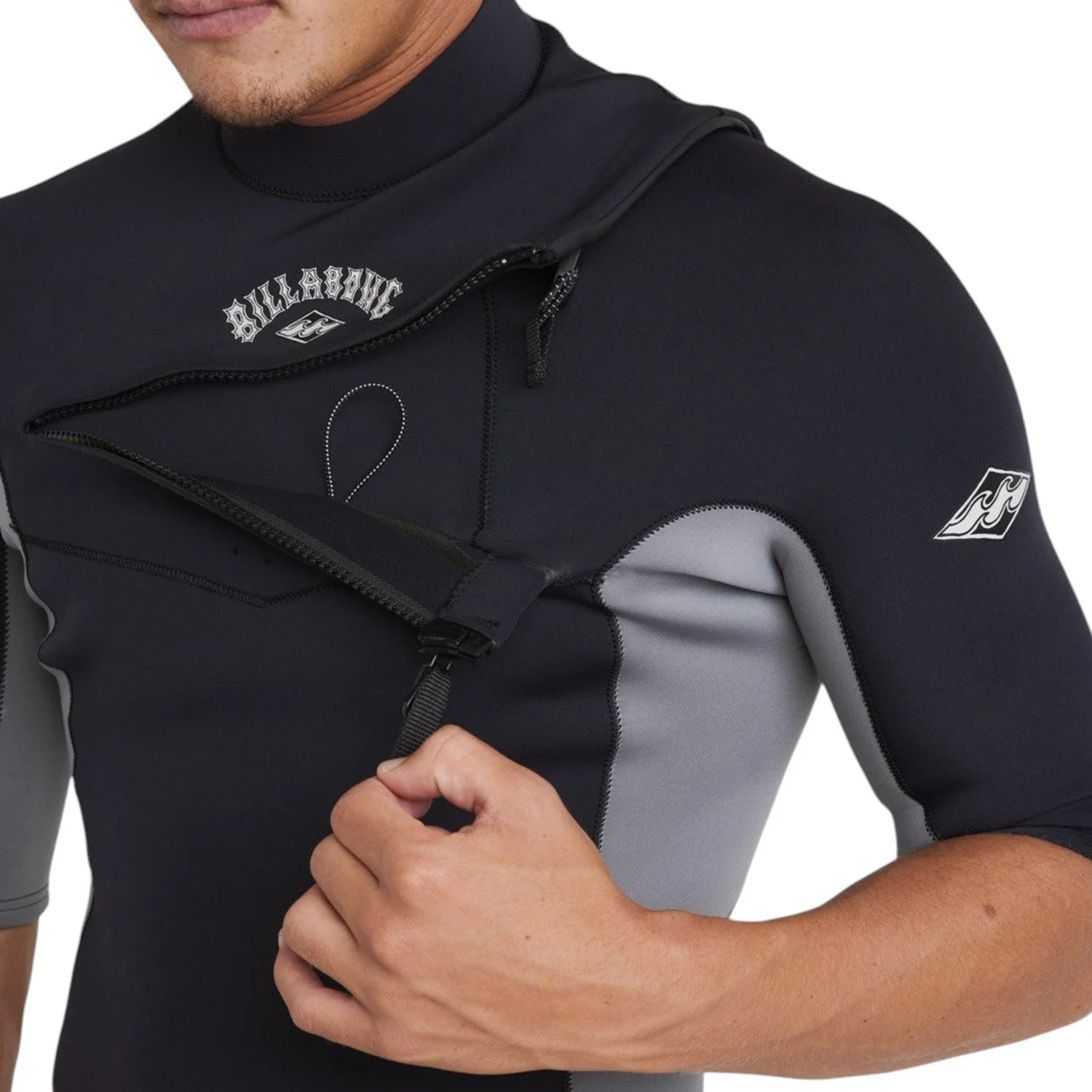 Billabong | Shorty à Manches Courtes Homme Absolute Natural Front Zip - 2/2mm - Image 7