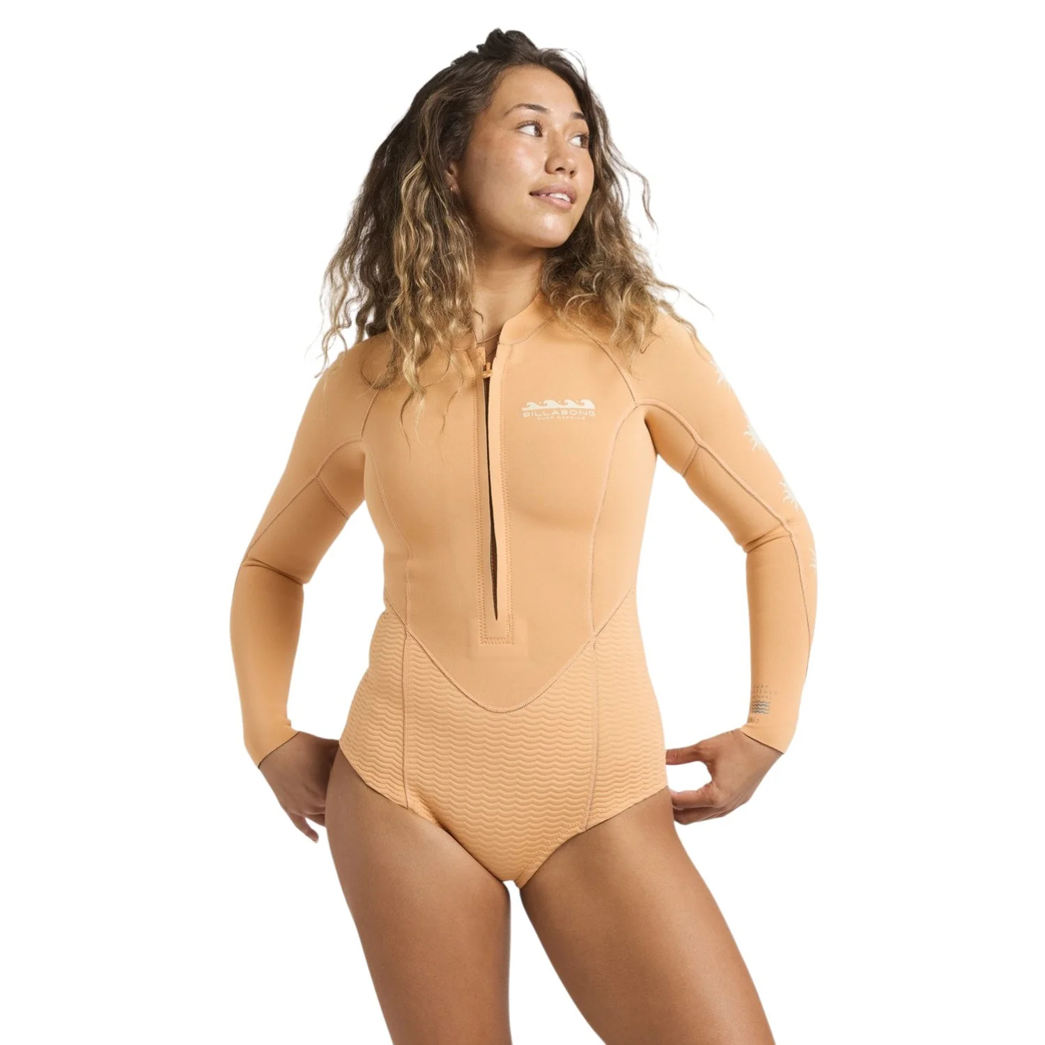 Billabong | Shorty à Manches Longues Femme Salty Dayz Natural Chest Zip - 2/2mm - Image 2