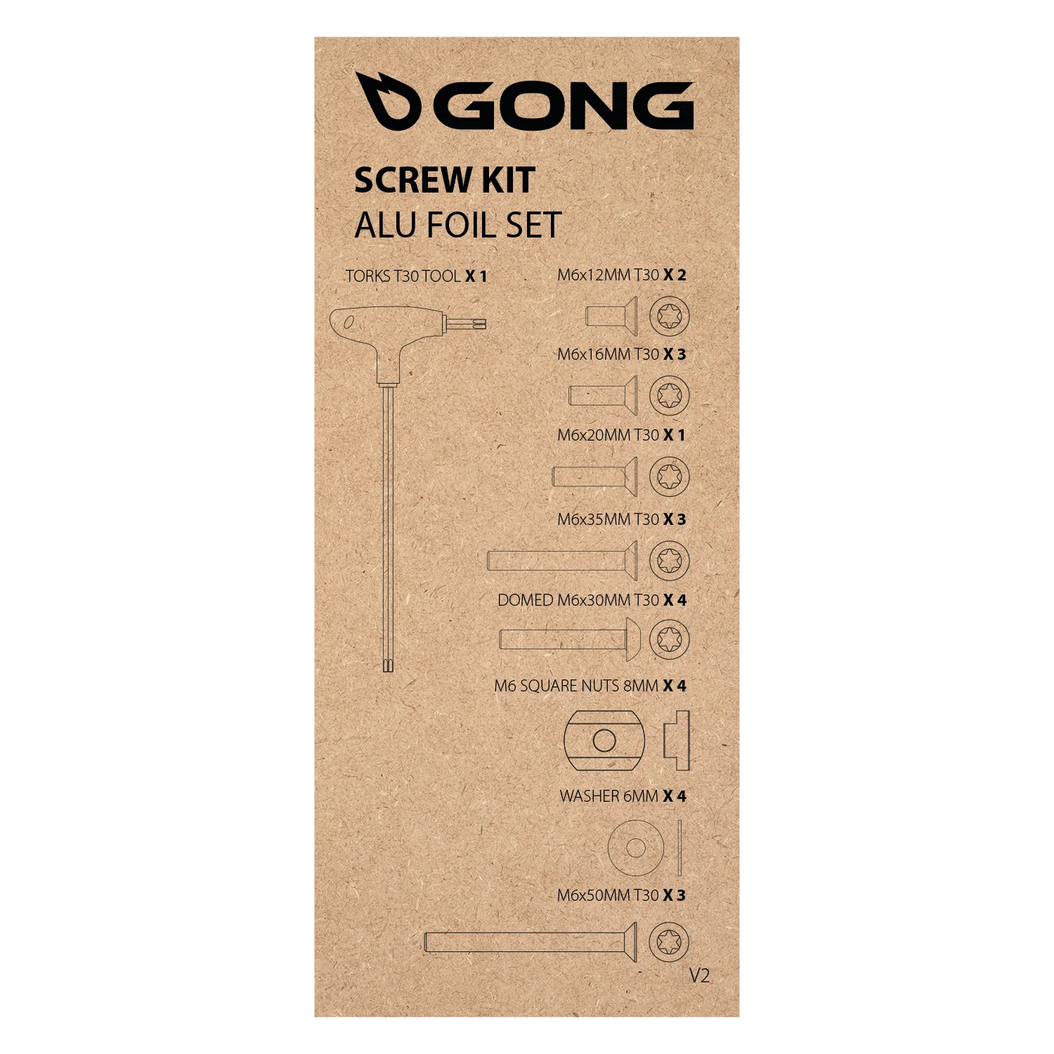 GONG | Kit Vis Complet Foil Alu V2