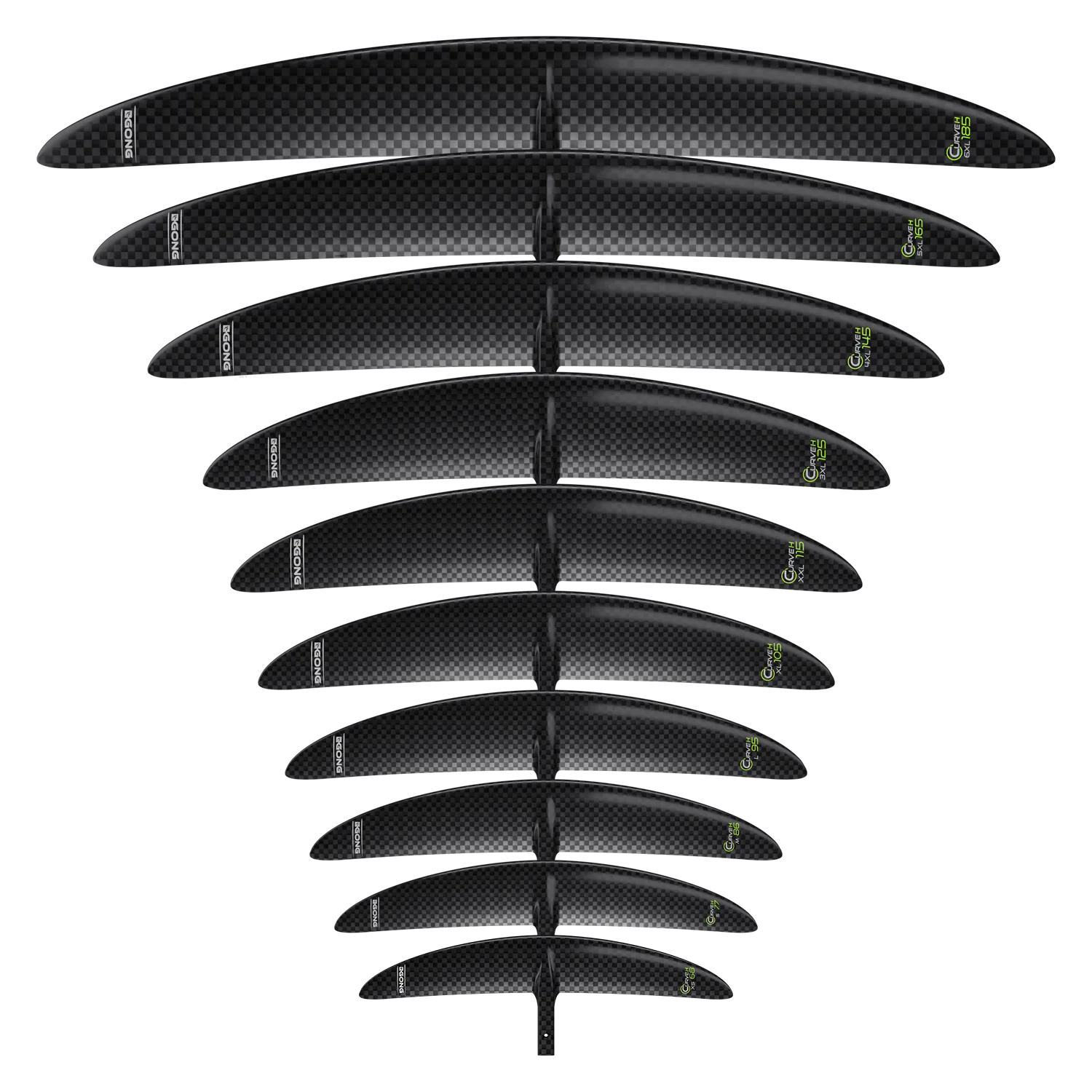 GONG | Foil Front Wing Curve H V2 - Black - Image 3
