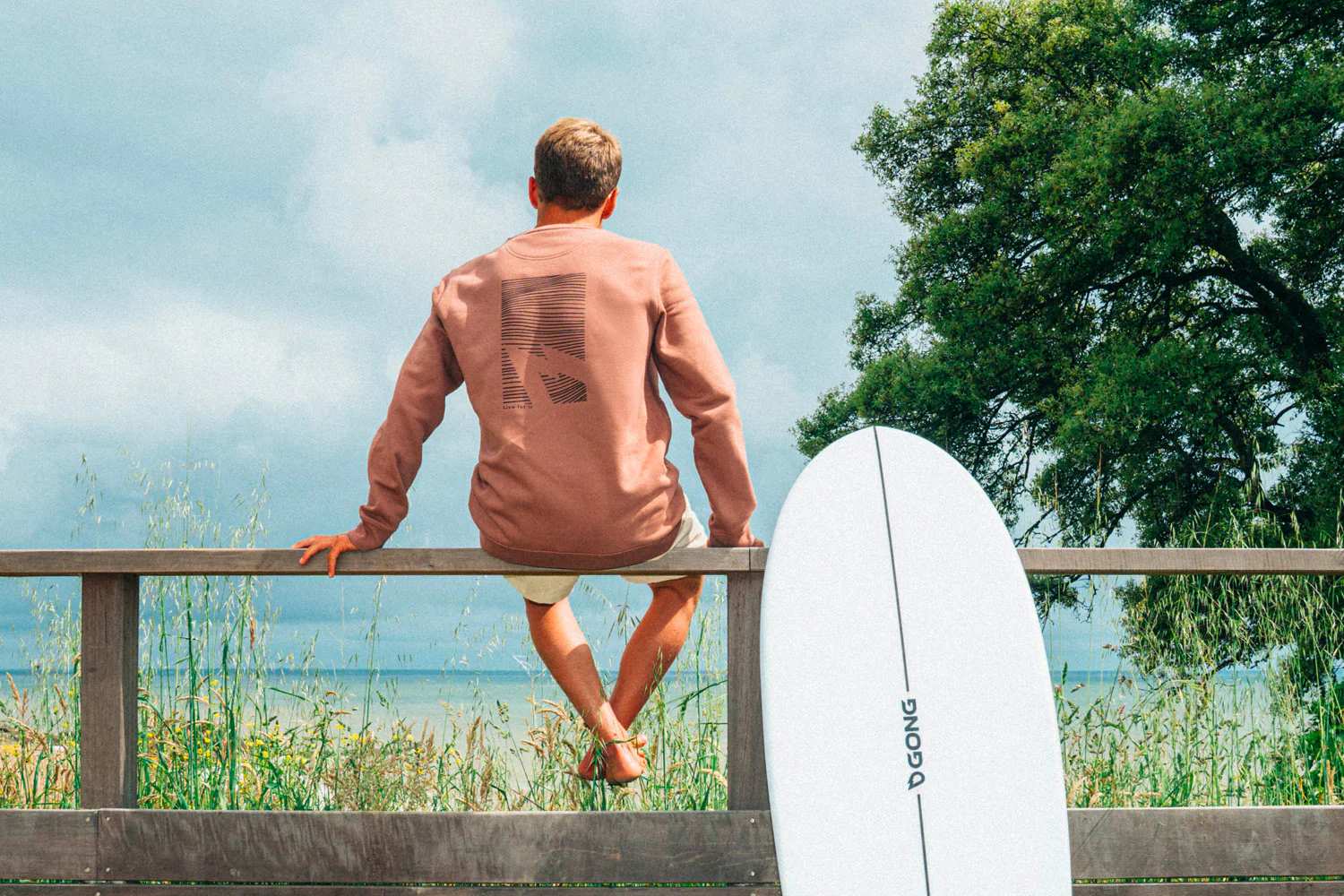 GONG | Sweat Graphic Swell Unisexe en Coton Biologique - Image 13