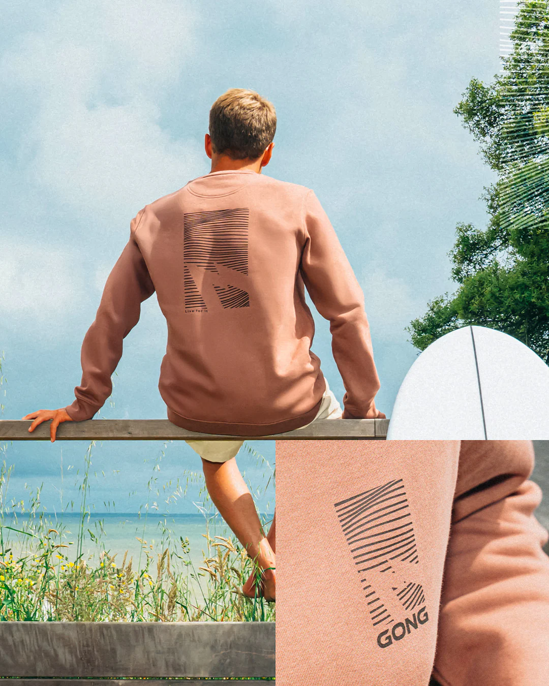 GONG | Sweat Graphic Swell Unisexe en Coton Biologique - Image 8