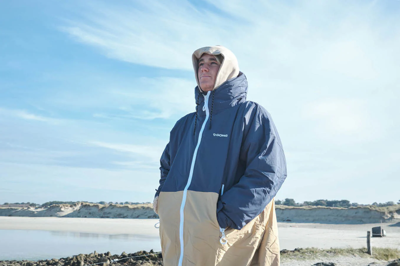 GONG | Poncho Imperméable Gris Clair - Image 15