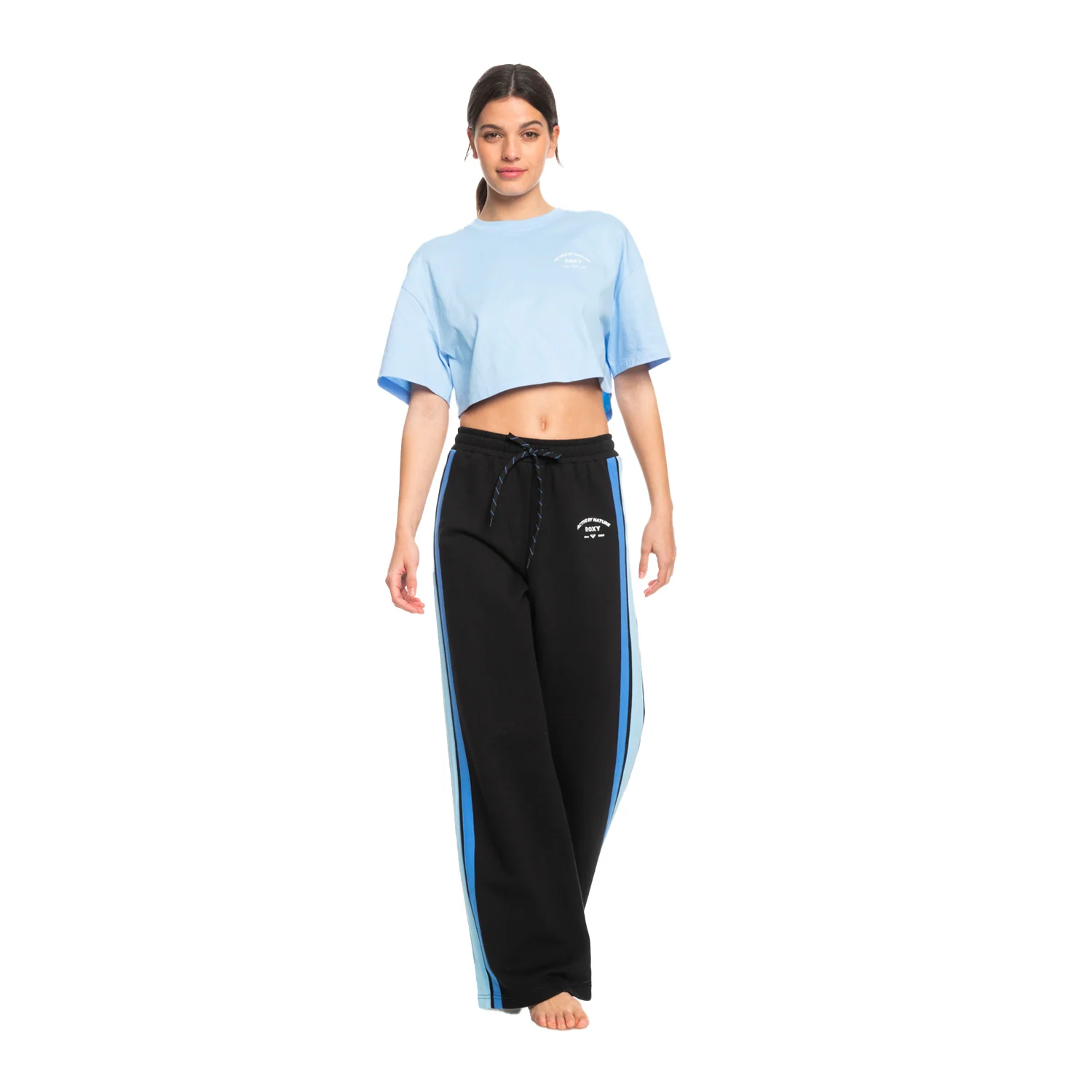 Roxy | T-Shirt Essential Energy Boxy Crop - Bel Air Blue - Image 3